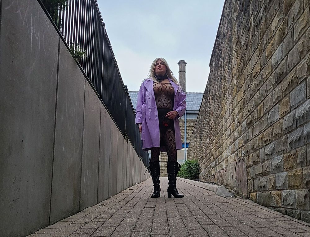 Sissy outdoors in Rawtenstall Lancashire #6