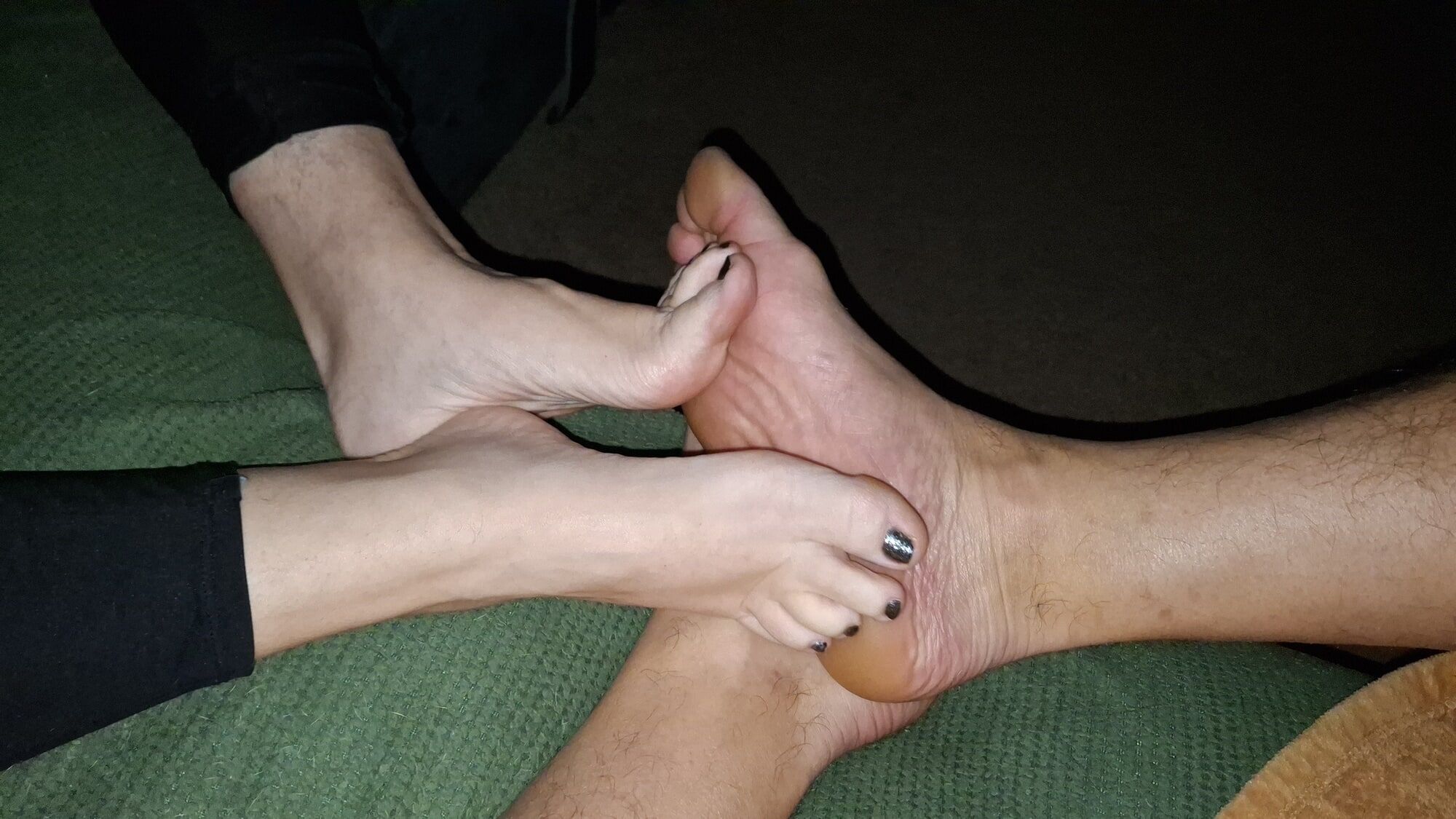 Playing footsie with my cock out #15