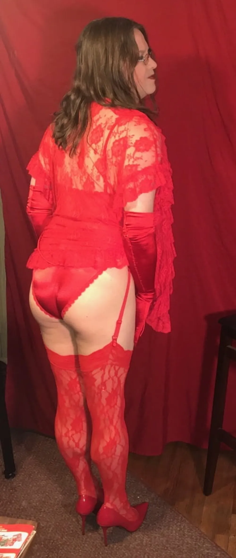 Joanie - Vintage Red Lace #4