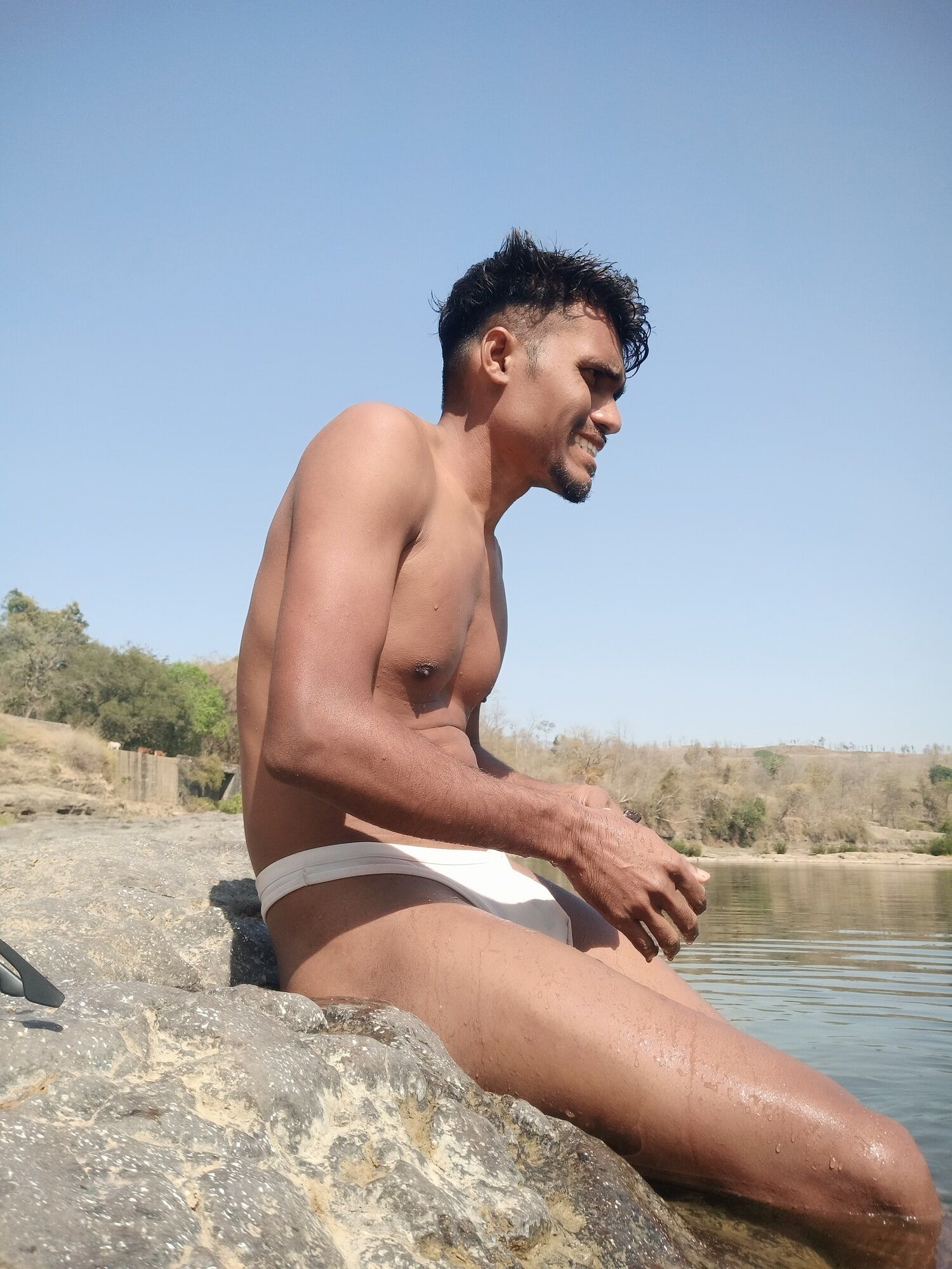 Sanju gamit on river advanture hot and sexy looking in man  #56