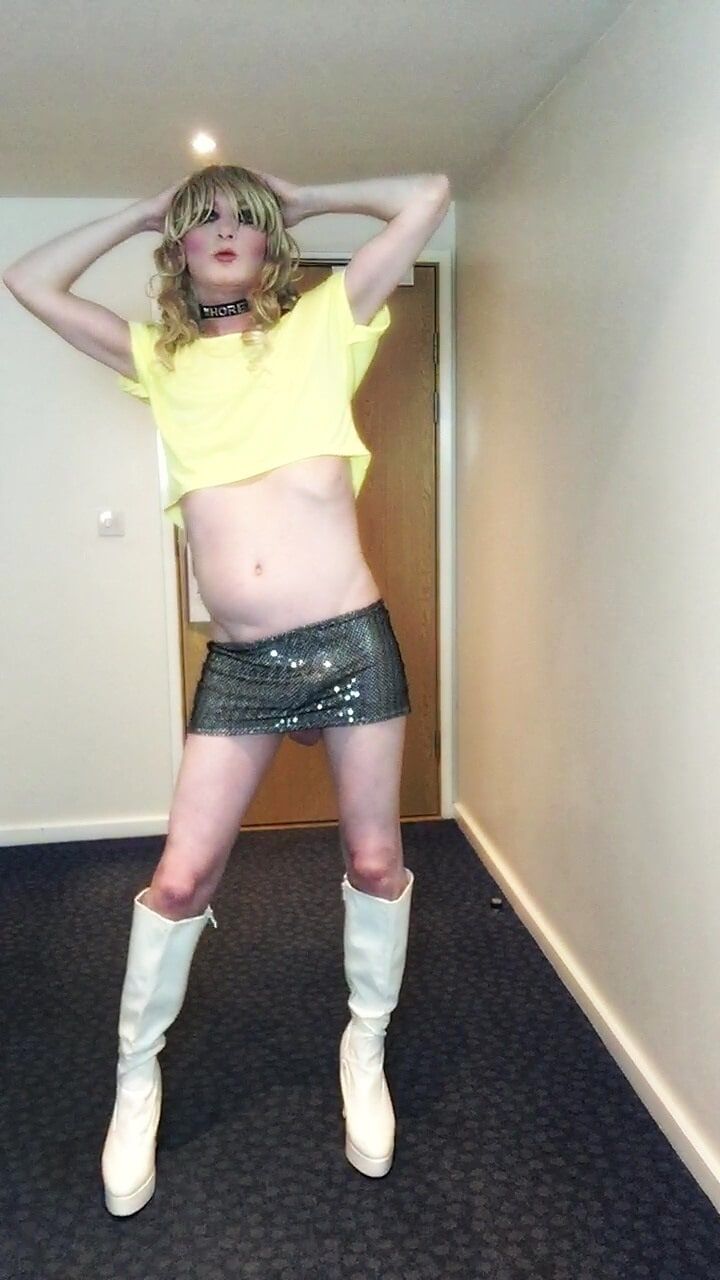 Sissy Poses In Sparkly Skirt #11