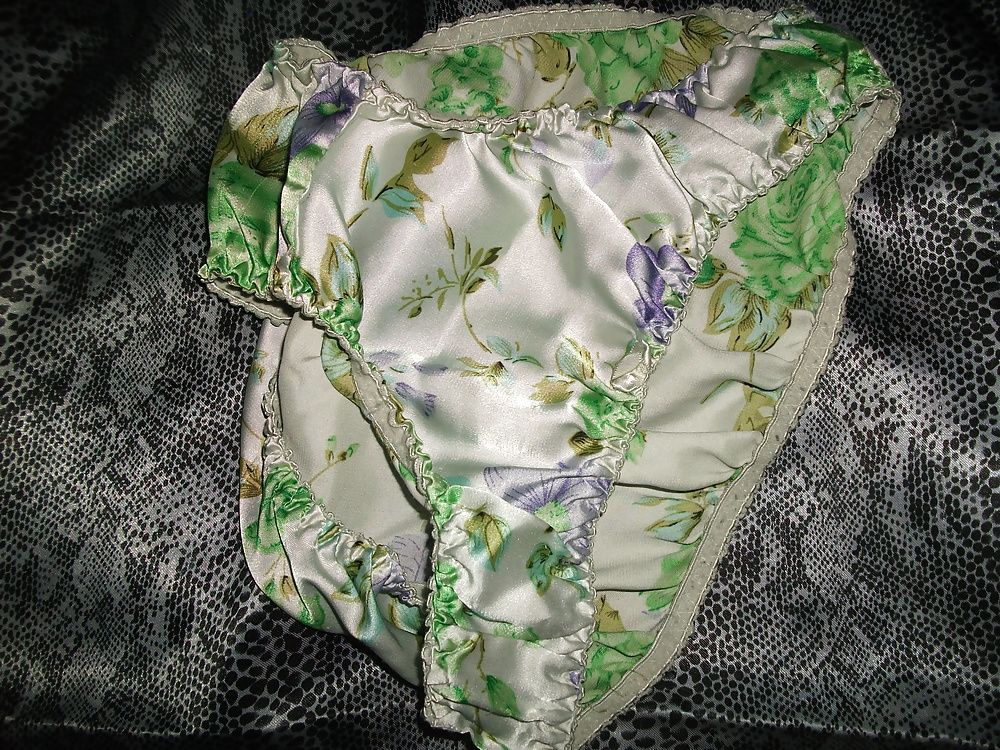 A selection of my wife's silky satin panties #31
