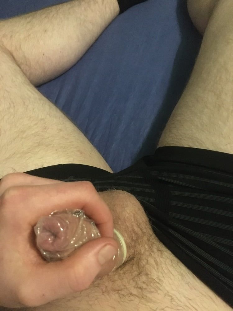 Foreskin Play With Condom #8
