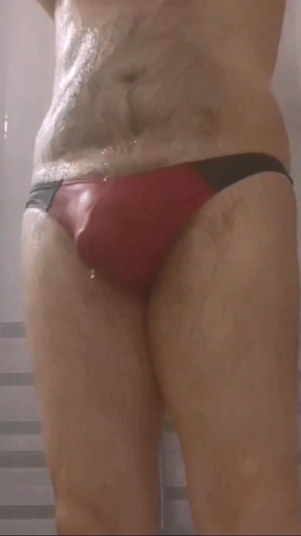 HOT WET RED THONG #21