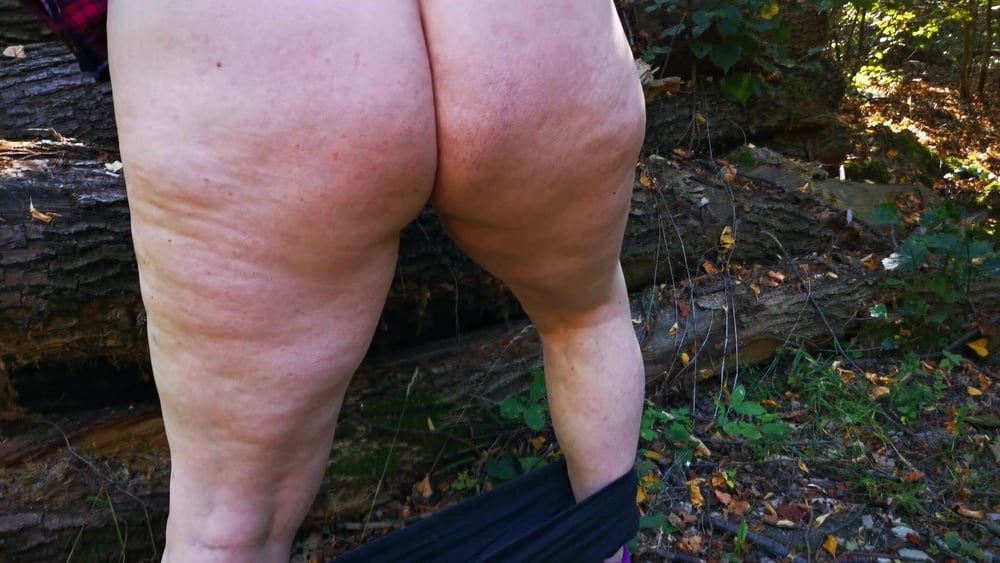 Real naked masturbation  in woods #5