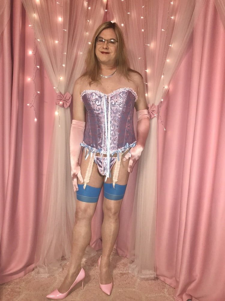 Joanie - Pink and Blue Corset #15