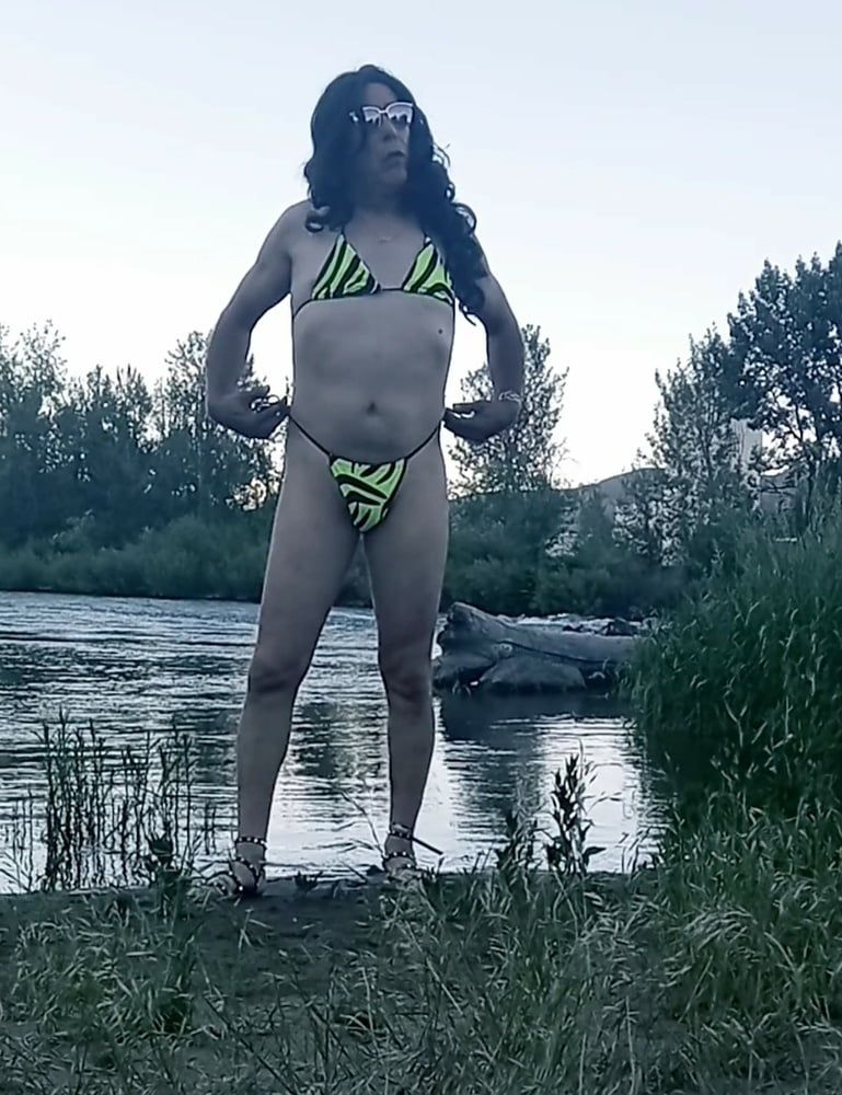 Lexiee in bikini down by the river #12
