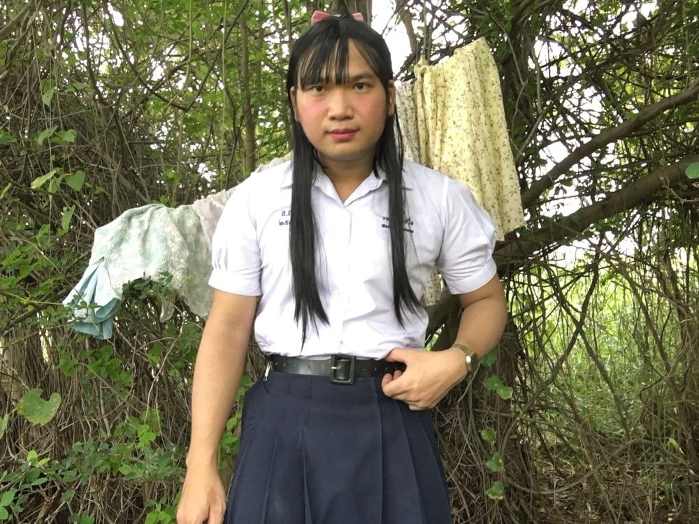 Outdoor student ladyboy solo #9