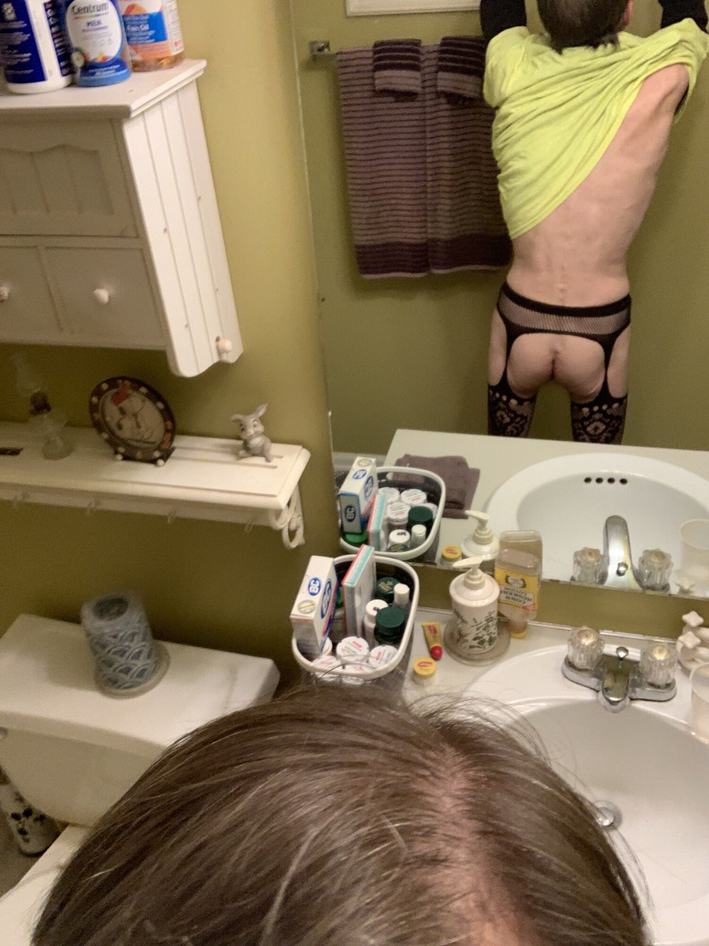 My new sissy stocking with my small cock  #5