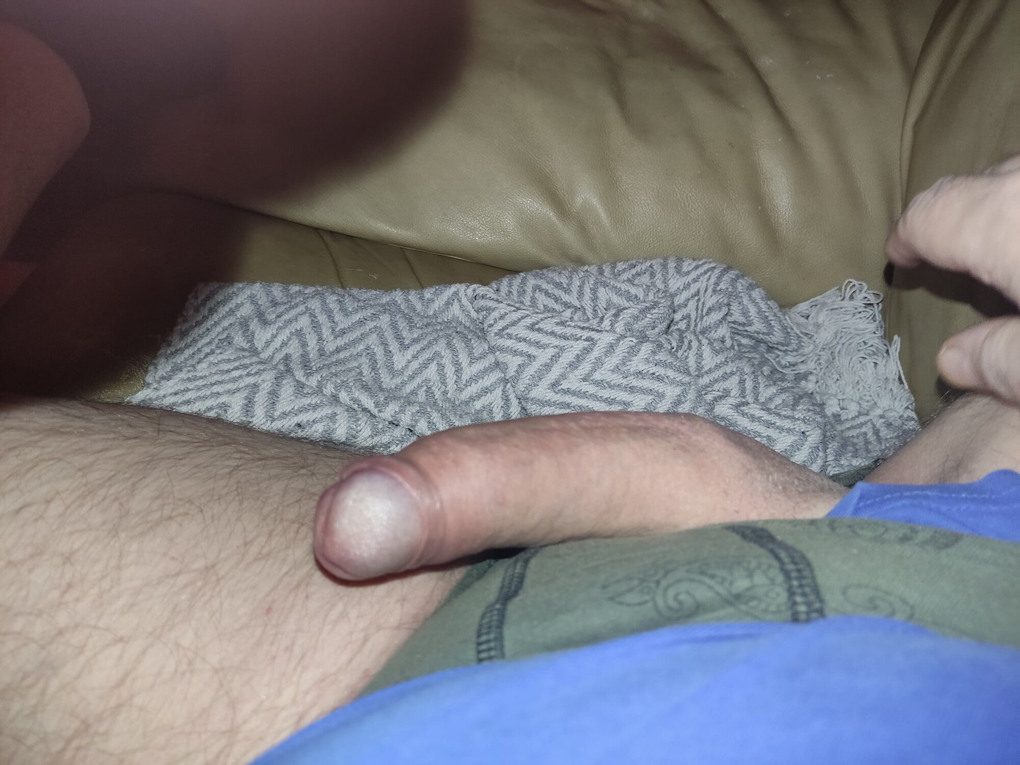 lying on the couch and playing with my cock, it's so good to #9