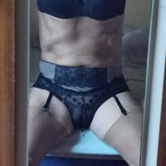 Just a sneak  peek, flaccid in see through knickers 
