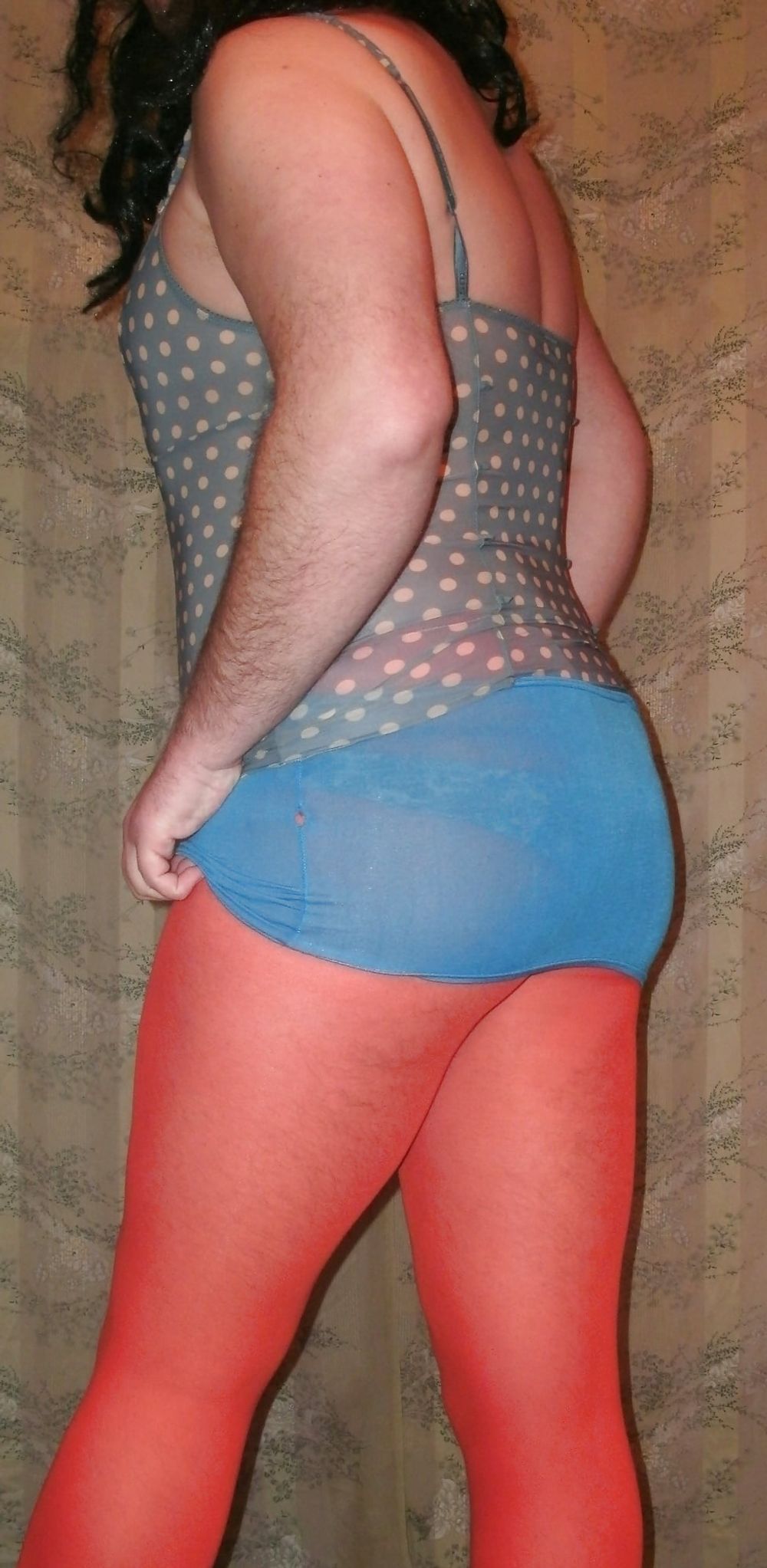 Sissy Boy Lovelaska - Girl in orange pantyhose #7