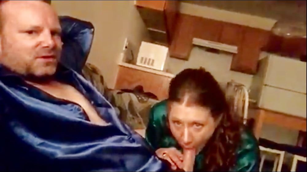 New Green Satin Blouse Mature Milf Cocksucker! #28