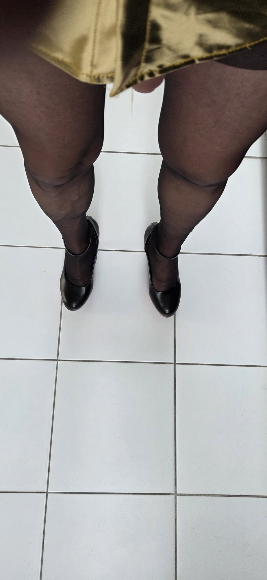 My old tail and my new high heels