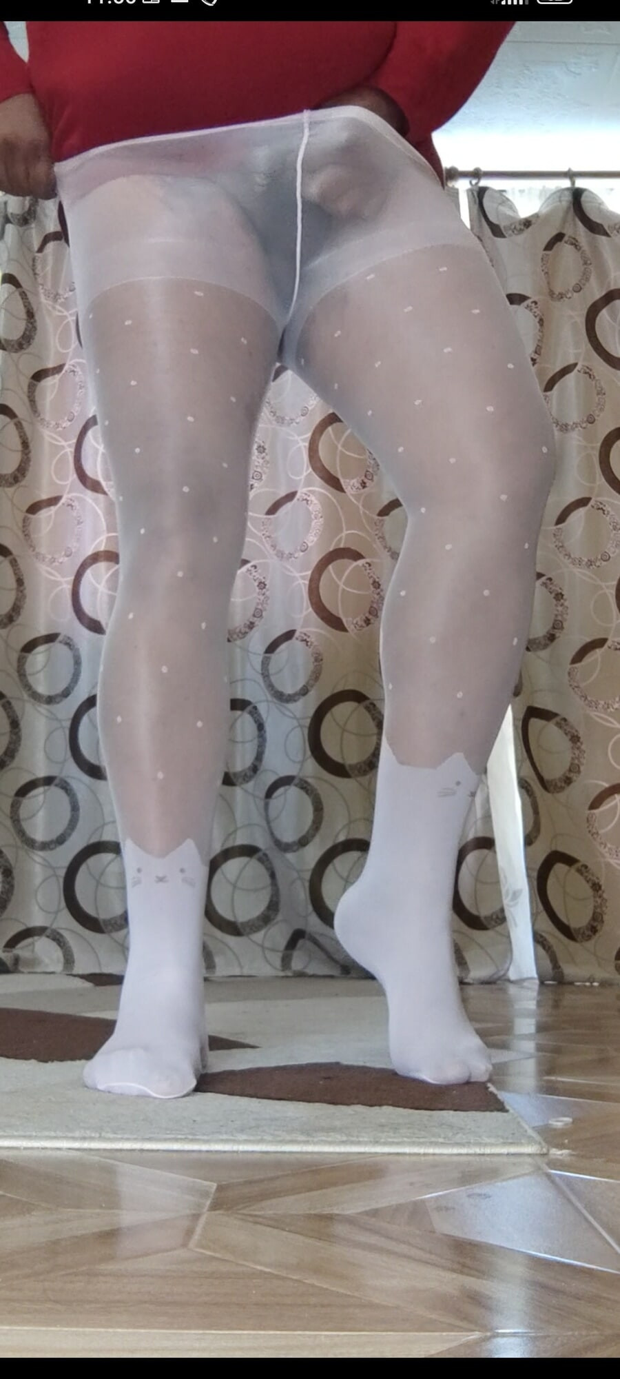 White pantyhose for teen #21