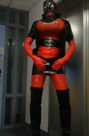 alison in rubber         