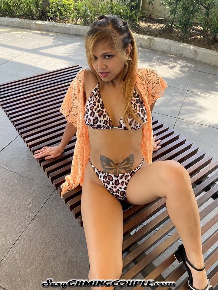 Leopard Bikini Outside #2