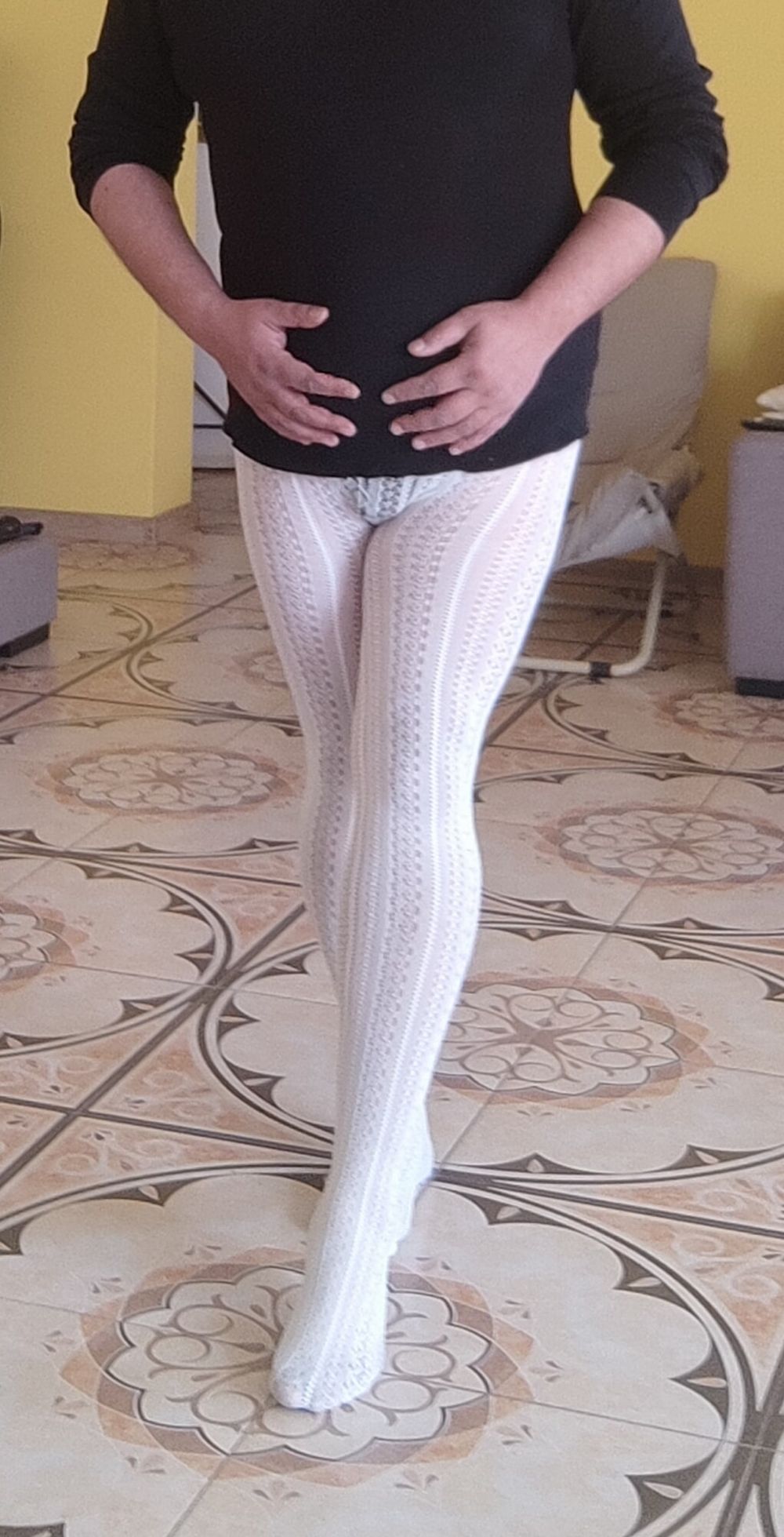 White pantyhose #10