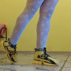 In hearts white pantyhose