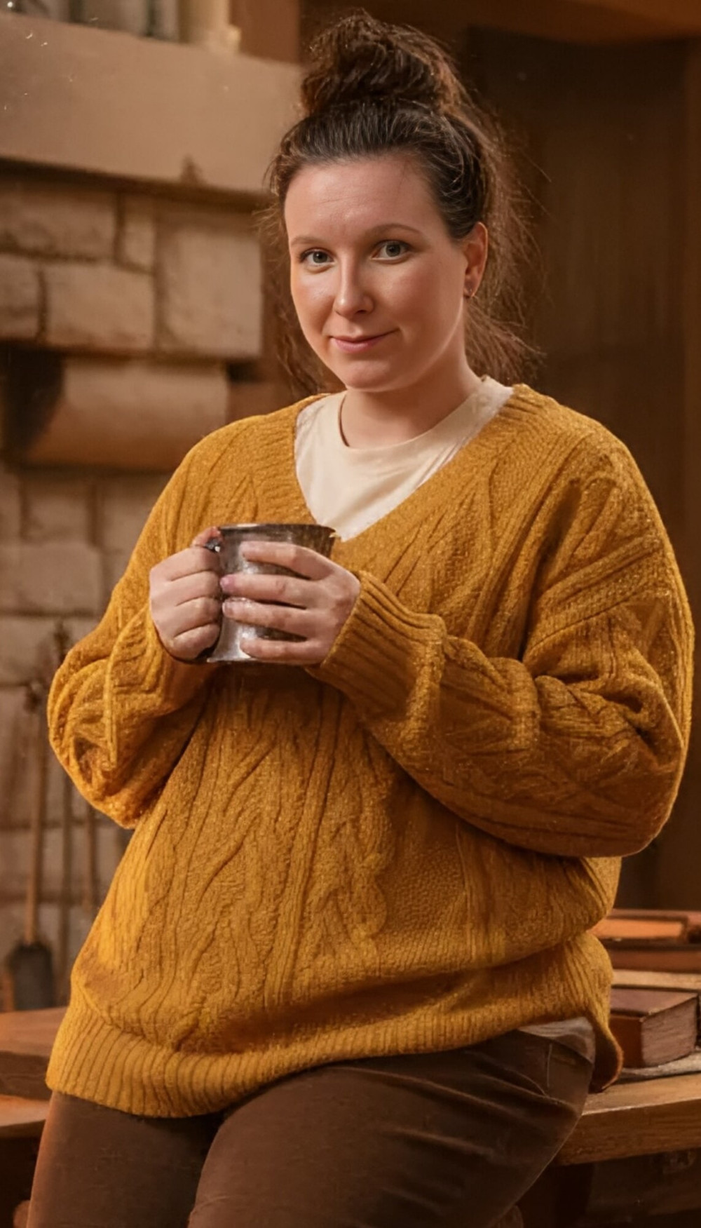 I fucked myself nude and in yellow sweaters for my 64f maid #4