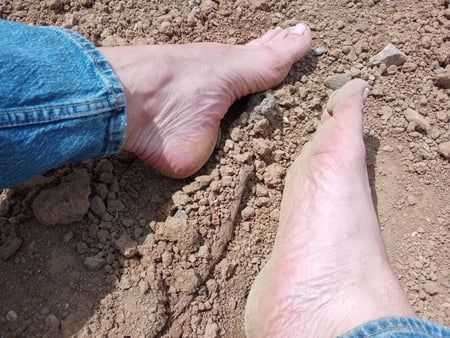 Dirty man feet