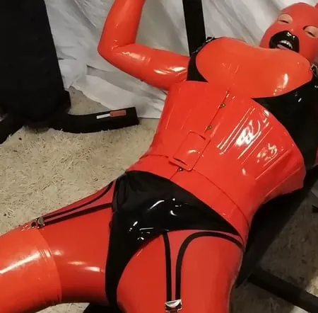 alison in rubber         