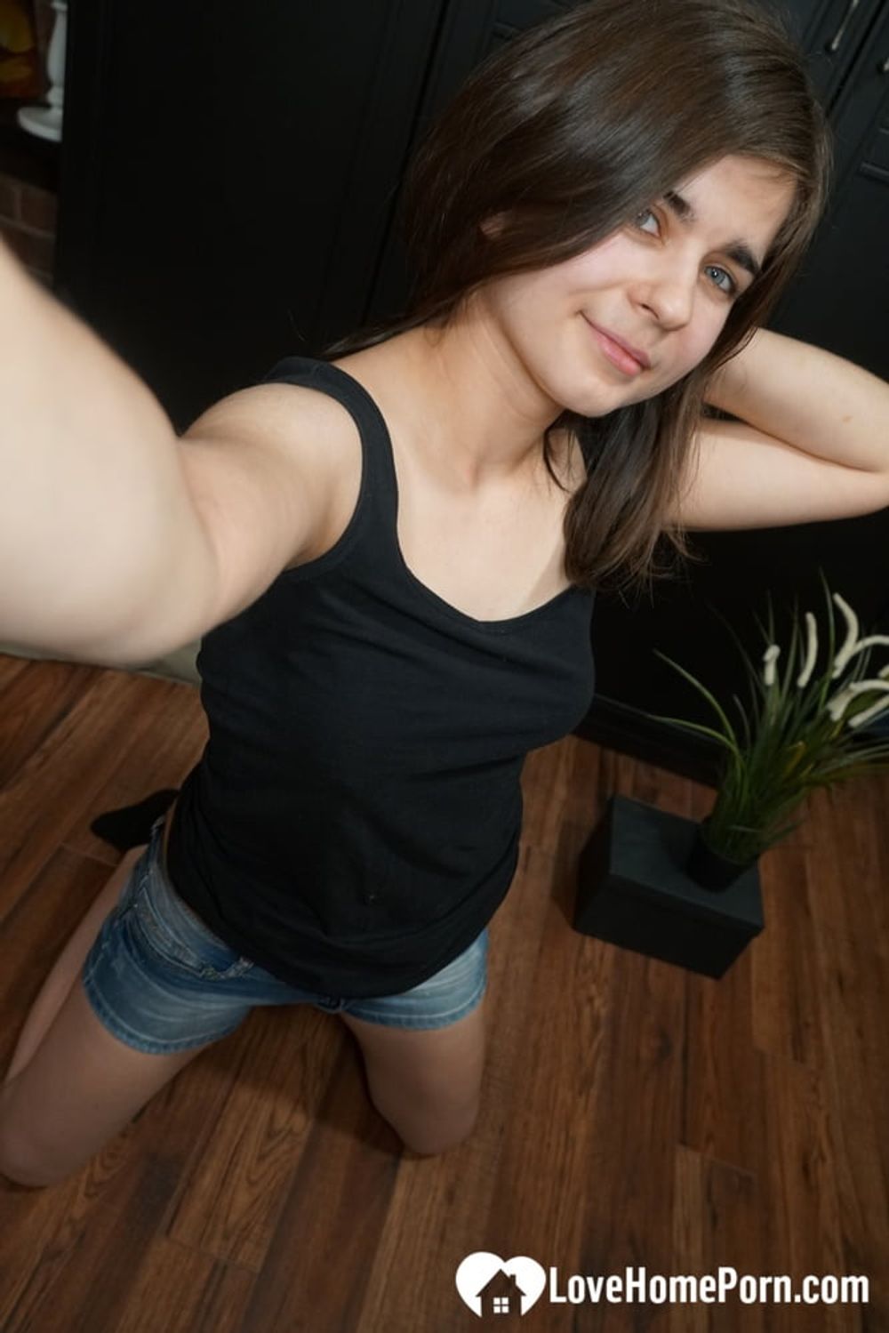 Brunette teen just loves to strip during selfies #6