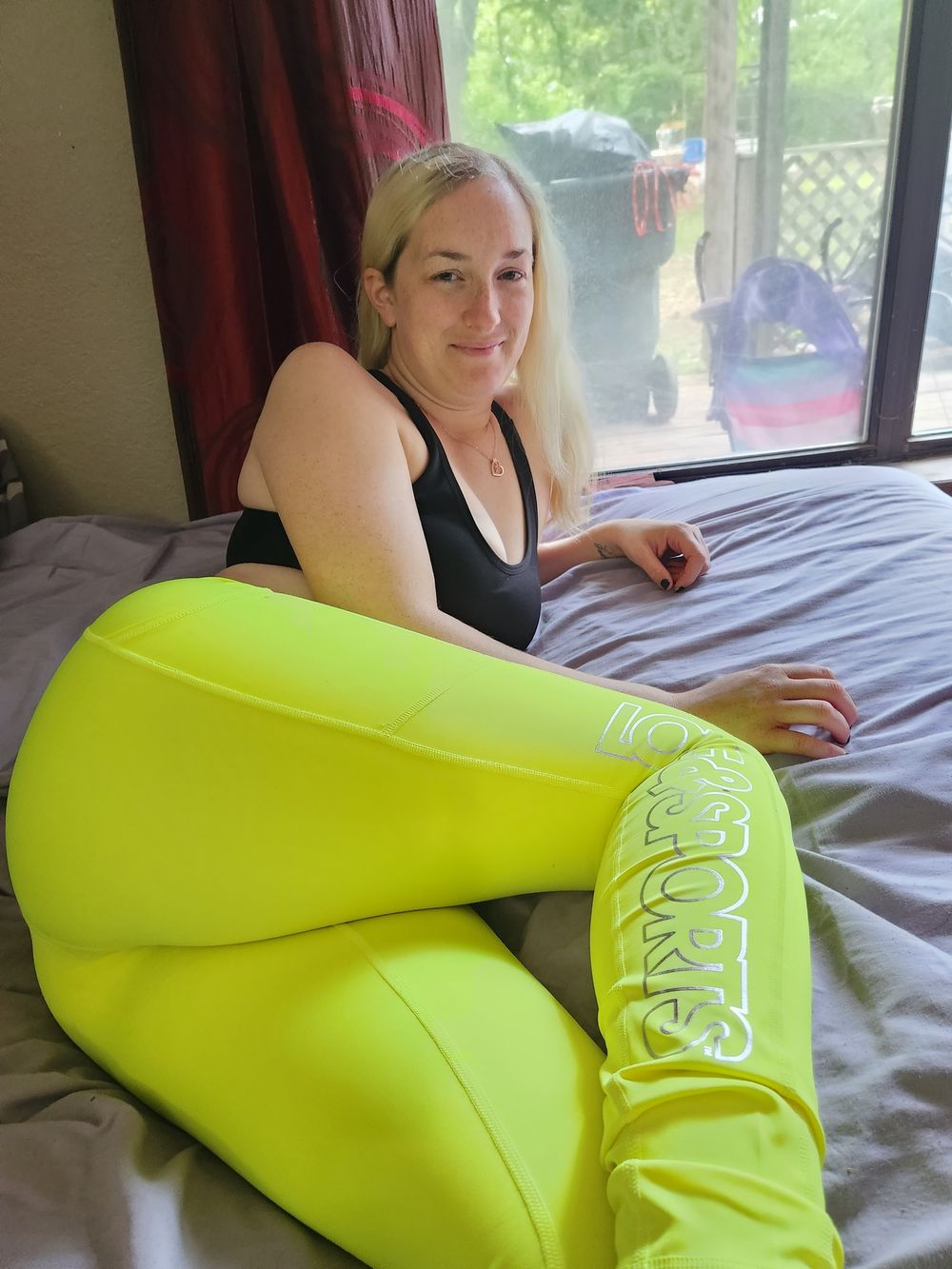 (Videos on profile) Yellow leggings and tits - Mama_Foxx94 #7