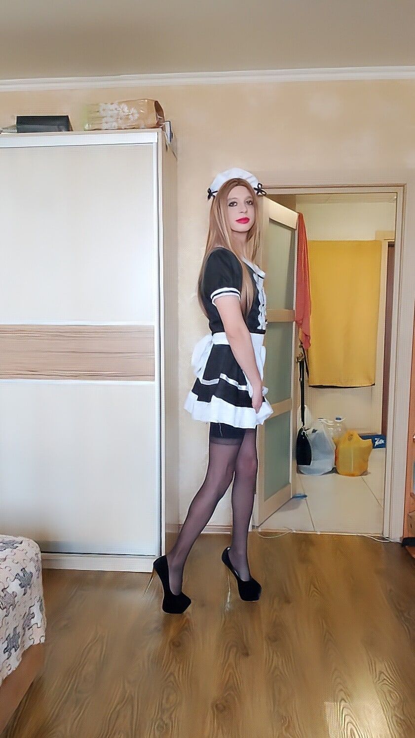 Vladasexytrans sexy sissy maid #5
