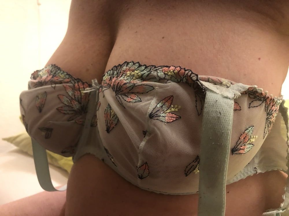 My wifes heavy big titts in bra