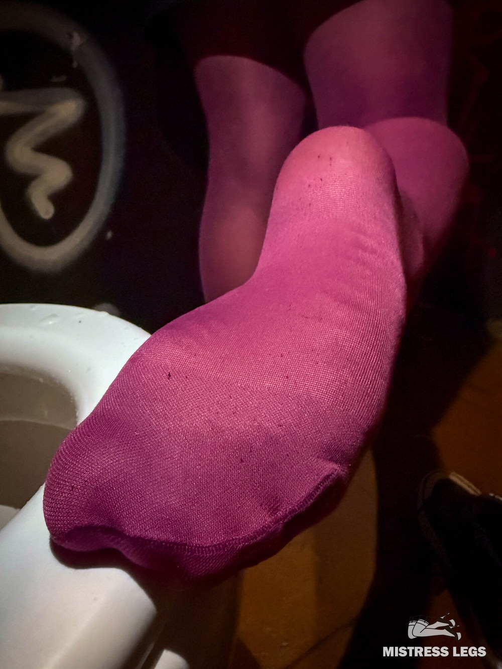 Pink Nylon Footprint on your face #3