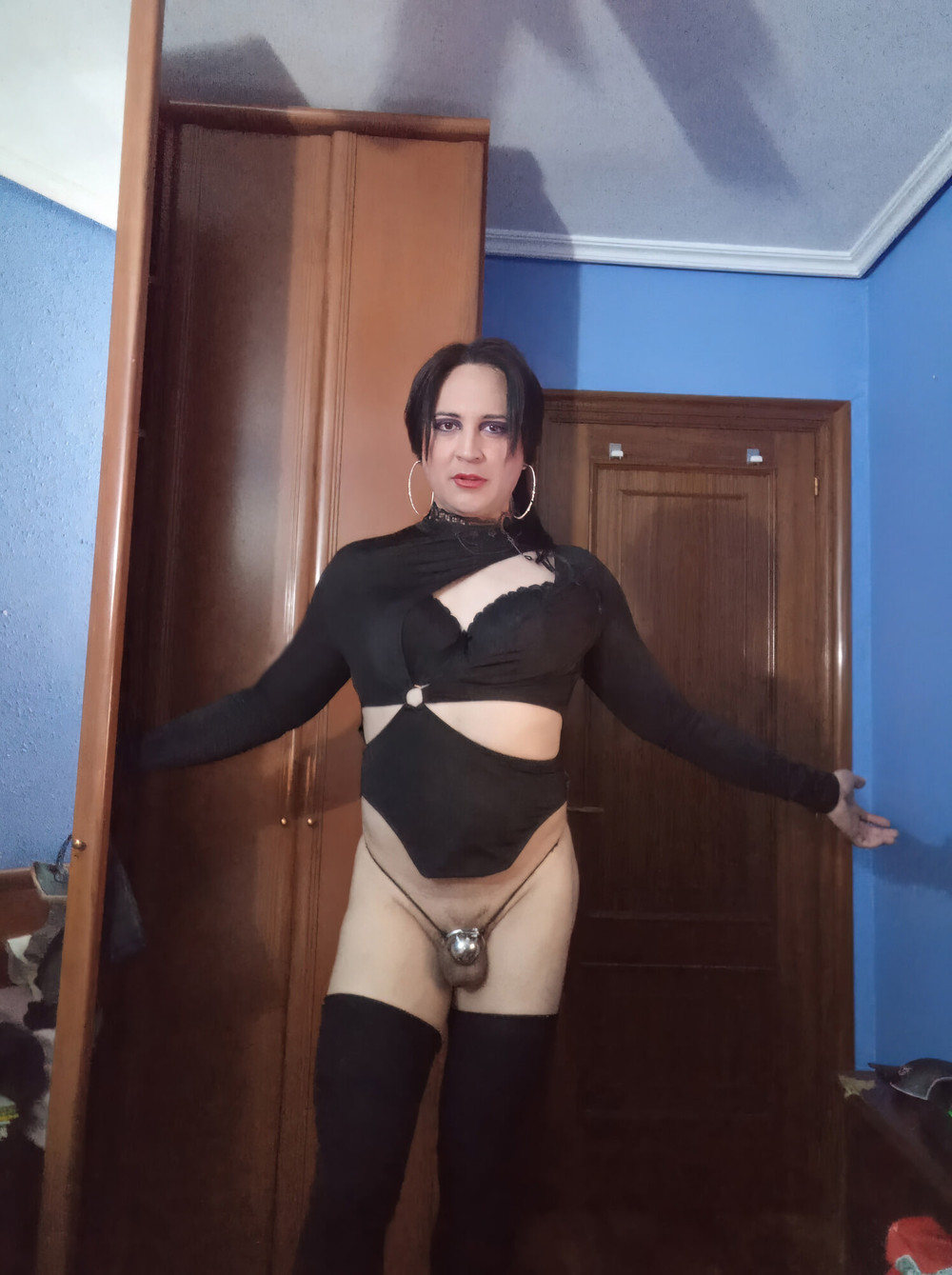 sissy taniax in black bodysuit,January 2024 #10