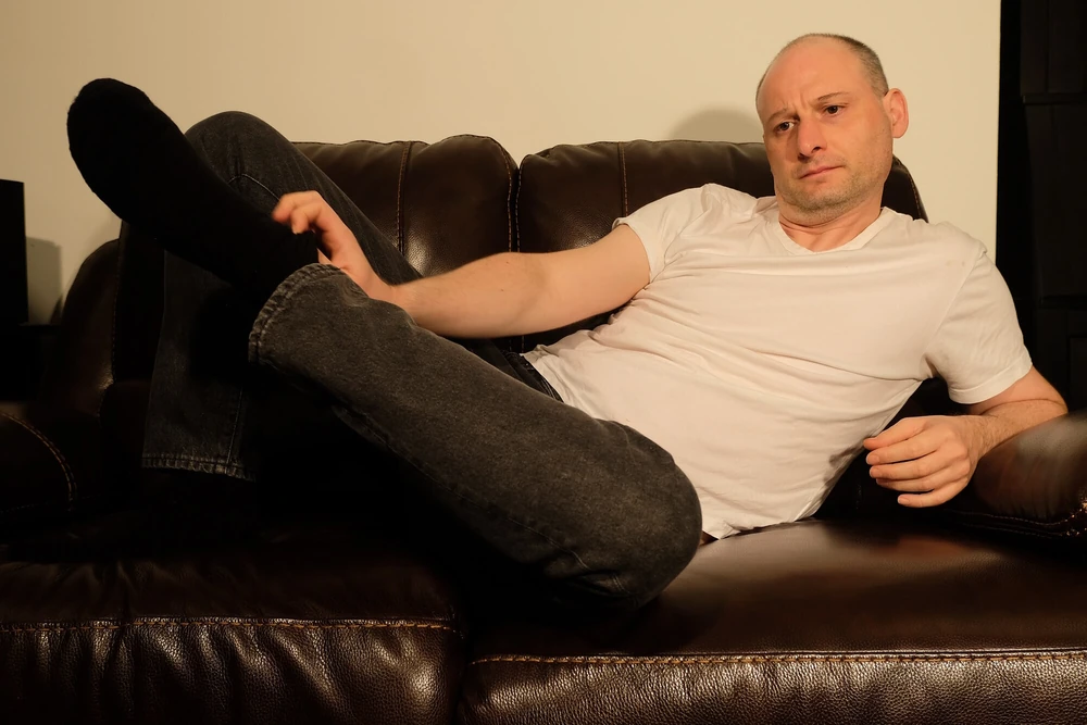 Jonathan gets naked, wanks till he cums, cumming on himself  #5
