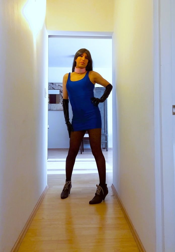 Tammycross in blue dress #50