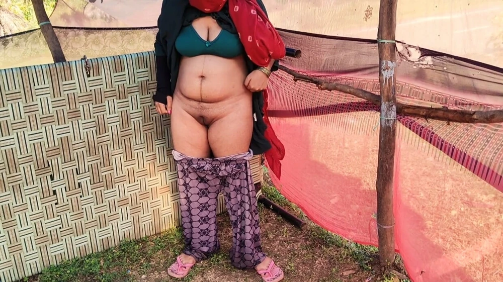 Indian Aunty Fucked Hard by His Friend in Jungle Outdoor Hin #19