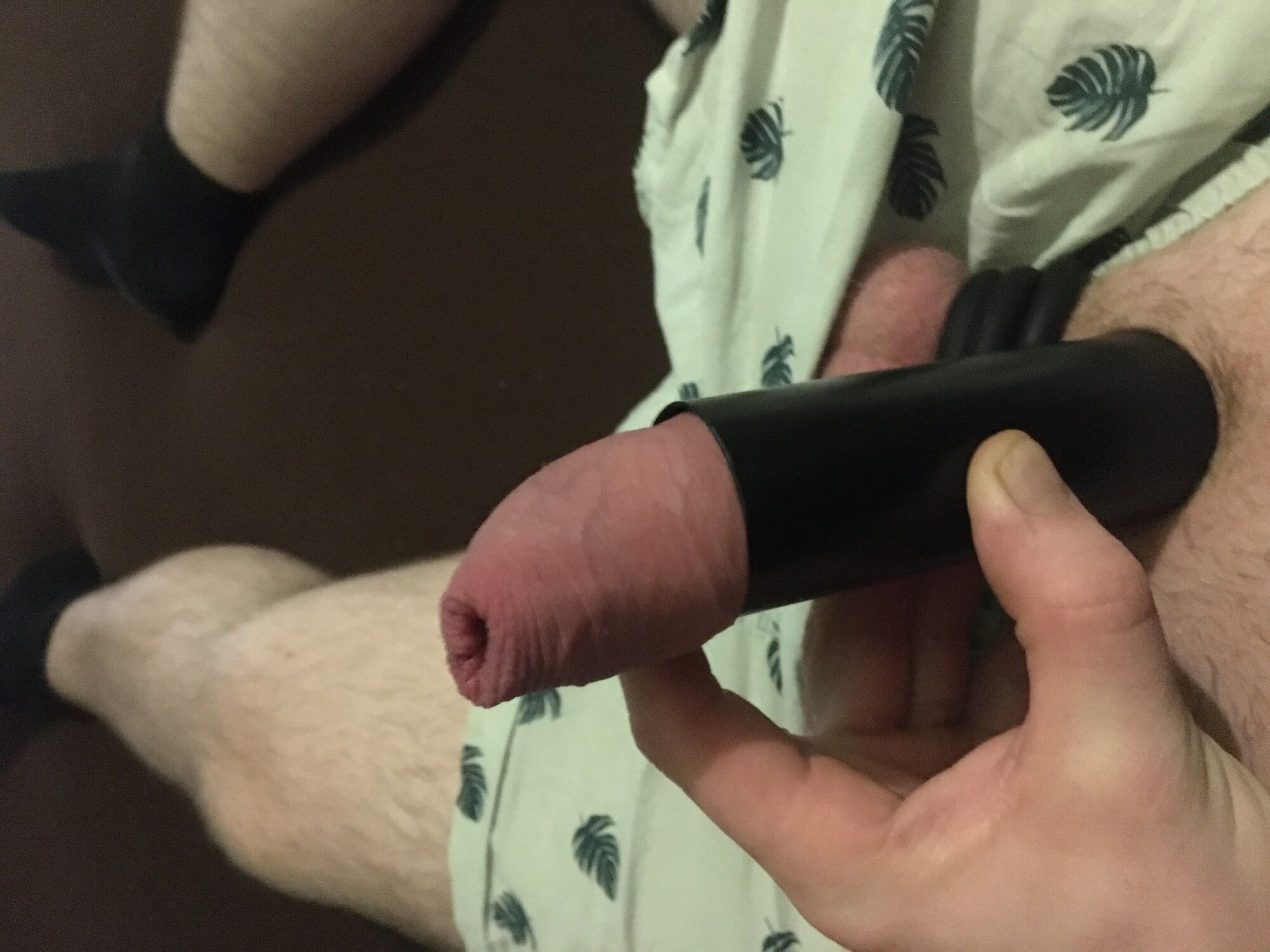 Balls With Rings And Cock In Homemade Cocksleeve #49