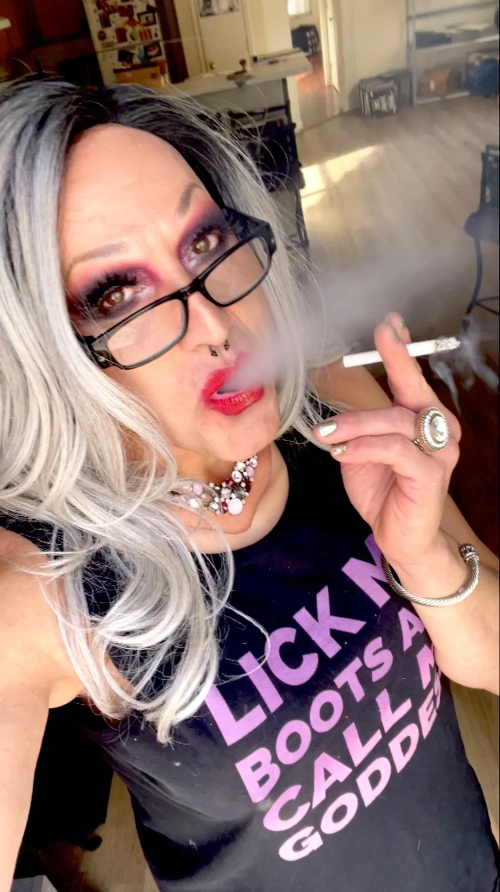 Trans Goddess Smoking Fetish #2