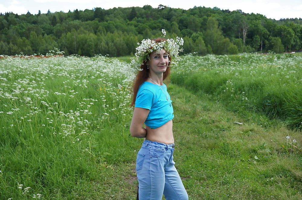 My Wife in White Flowers (near Moscow) #13