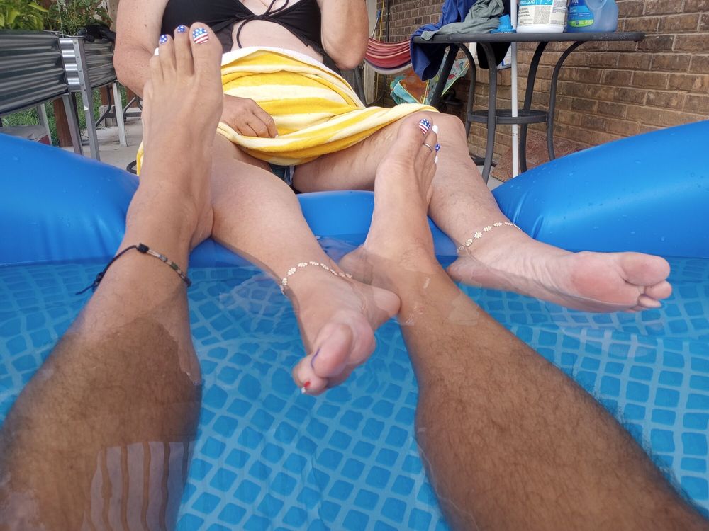 Lazy feet in the pool #19