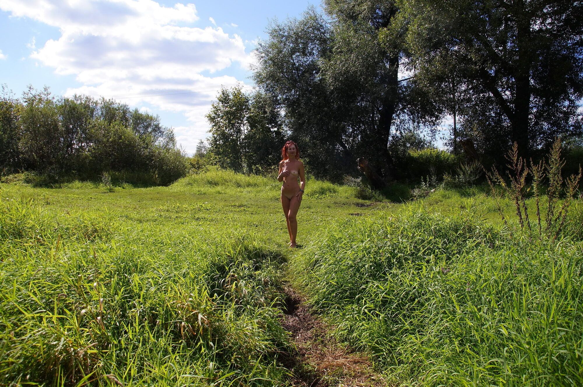 Nude on green grass #34