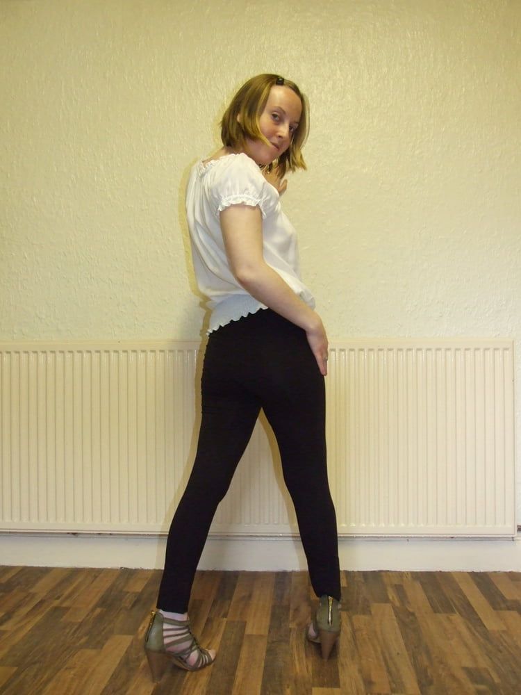 Young Blonde wife in Leggings #32