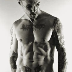 body in black and white
