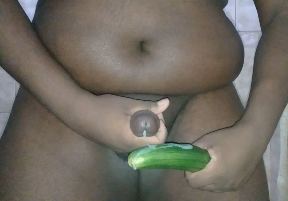 Cum on a cucumber #4