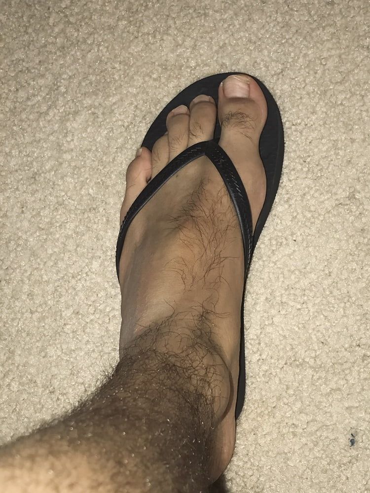 Hairy Male Feet in Sandals #3