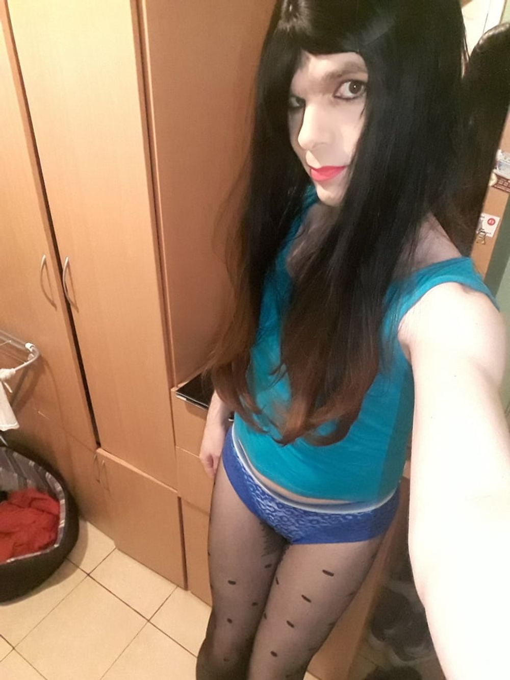 January 2020 - Blue lace panties #15