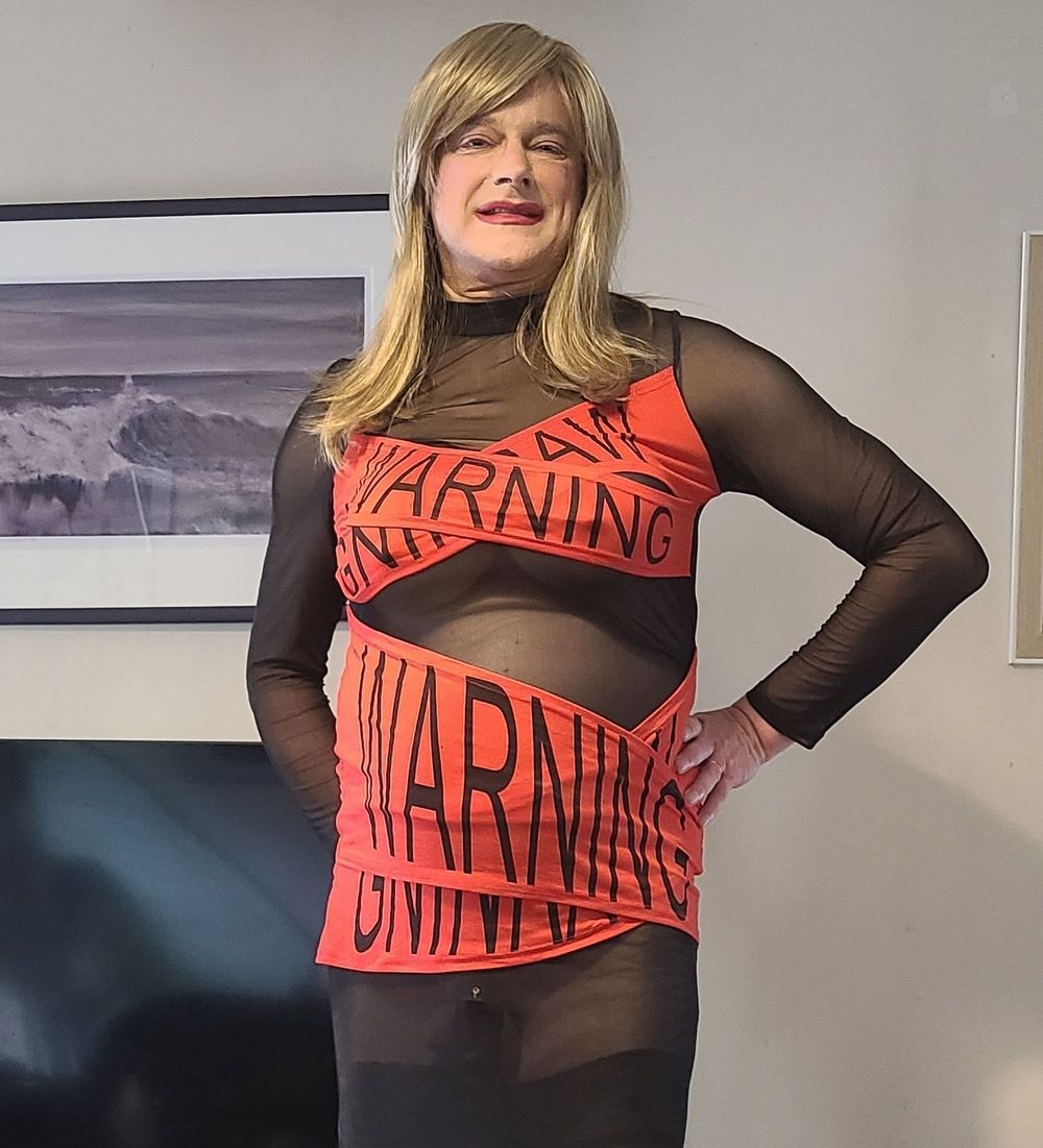 Sissy in warning dress