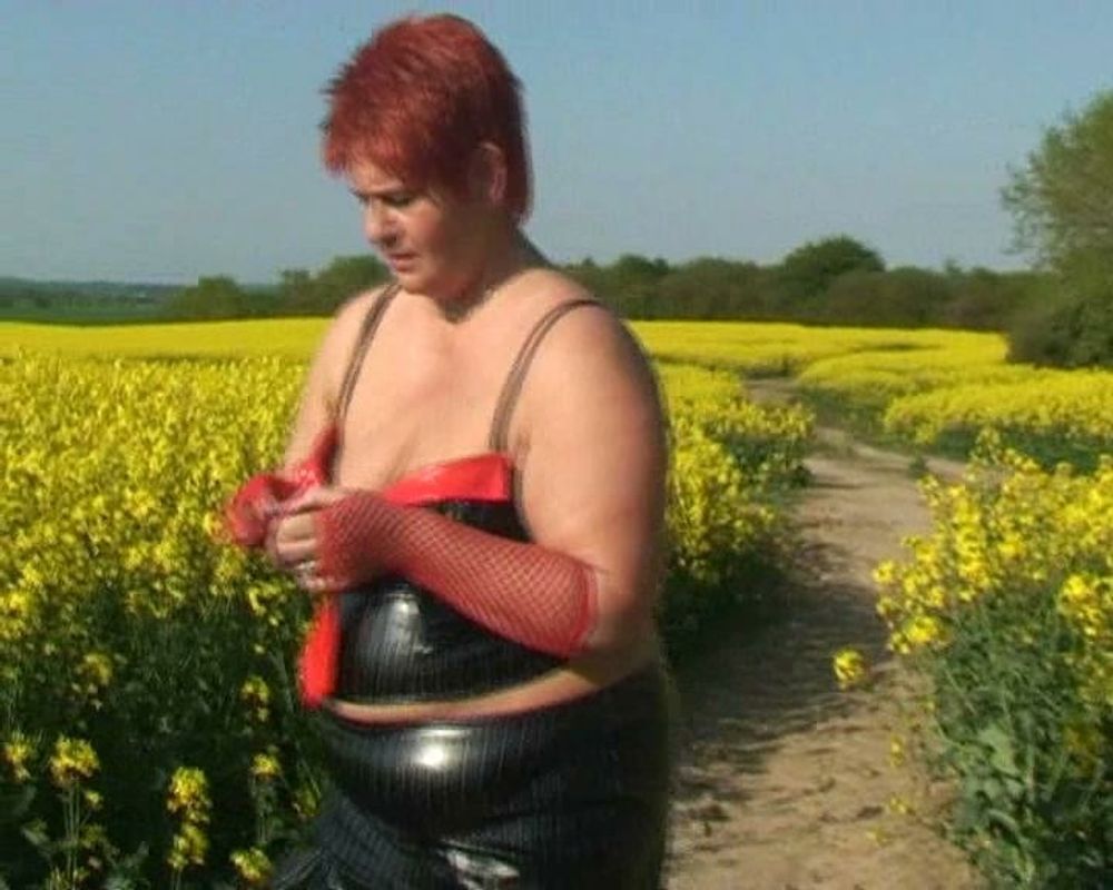 Outfit change in canola field #13