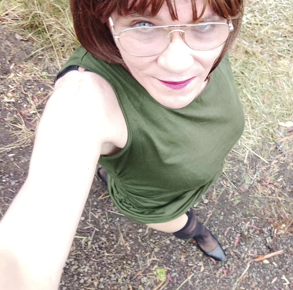 Road trip to old train Tunnel-Green Dress #2