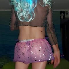 Green hair tutu 