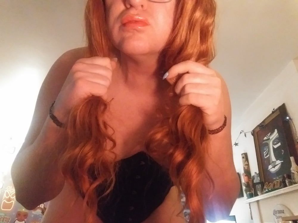 Redhead shemale trans masturbation cum cock  #42